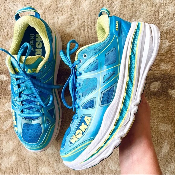 Hoka One One Shoes - Hoka One One Stinson 3 Running Shoe Dresden Blue / Blue Atoll Size 8 1/2